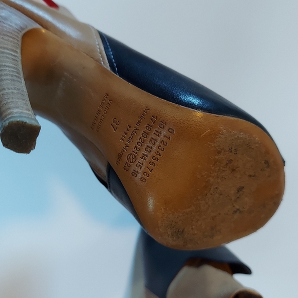 Maison Margiela High Heel Color Blocked Leather Ankle Booties - Picture 10 of 11